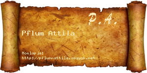 Pflum Attila névjegykártya